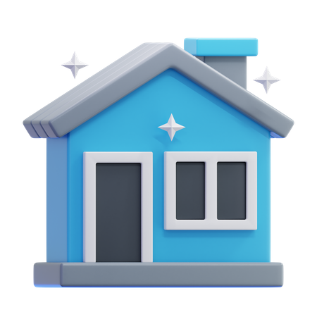 Sauberes Haus  3D Icon