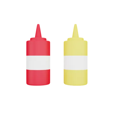 Sauce And Mayonaise  3D Icon