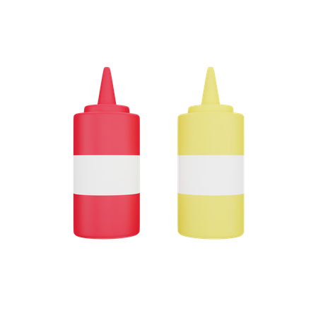 Sauce And Mayonaise  3D Icon