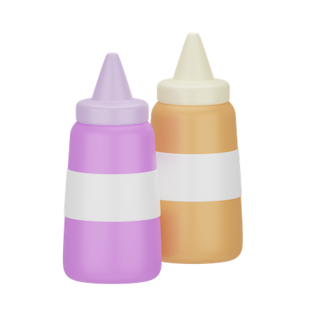 Sauce Bottle  3D Icon