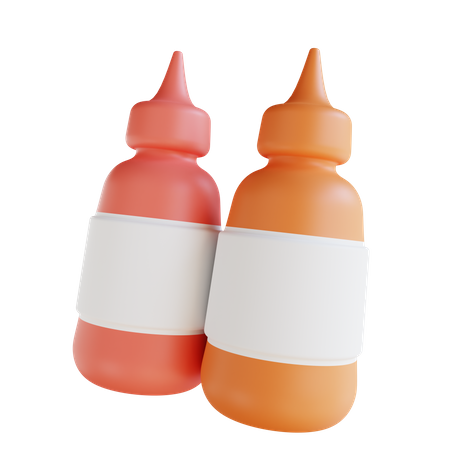 Sauce Bottle  3D Icon