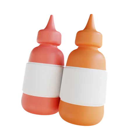 Sauce Bottle  3D Icon