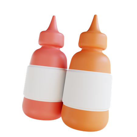 Sauce Bottle  3D Icon
