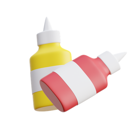 Sauce Bottle  3D Icon
