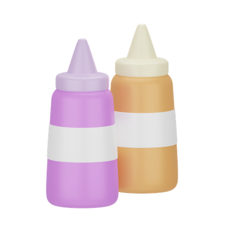 Sauce Bottle  3D Icon
