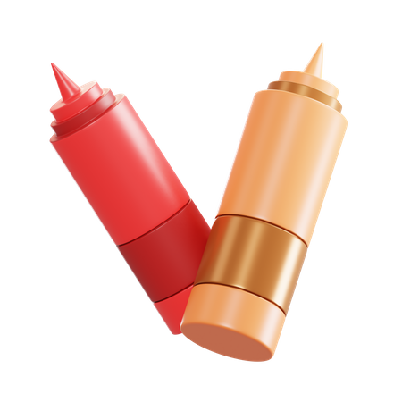 Sauce bottle  3D Illustration