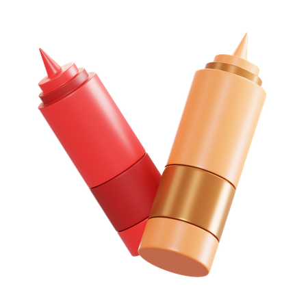 Sauce bottle  3D Illustration