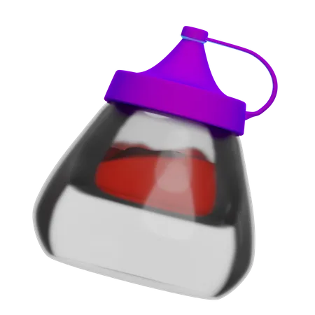 3 D Sauce Bottle Illustration 3D Icon