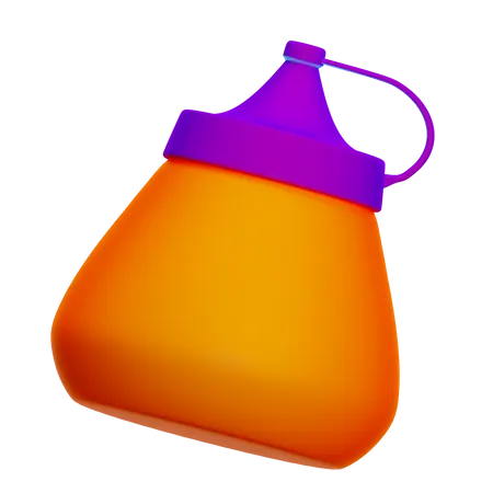 3 D Sauce Bottle Illustration 3D Icon