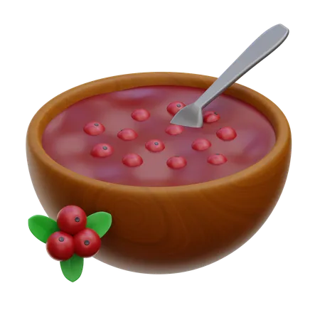 Sauce à la canneberge  3D Icon