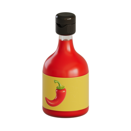 Chili sauce  3D Illustration