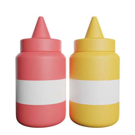 Sauces Bottle  3D Icon