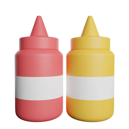 Sauces Bottle  3D Icon