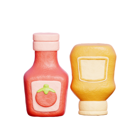 Sauces Bottle  3D Icon