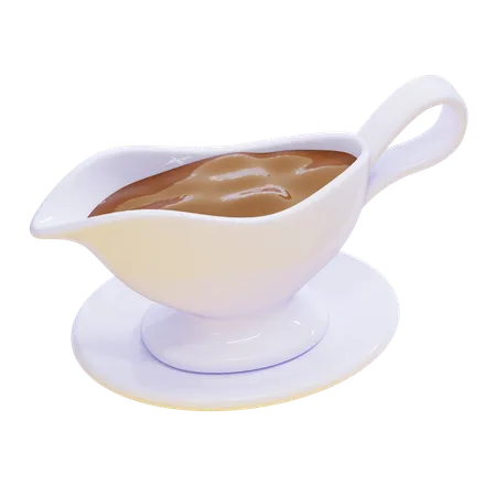 Sauciere mit Untertasse  3D Icon