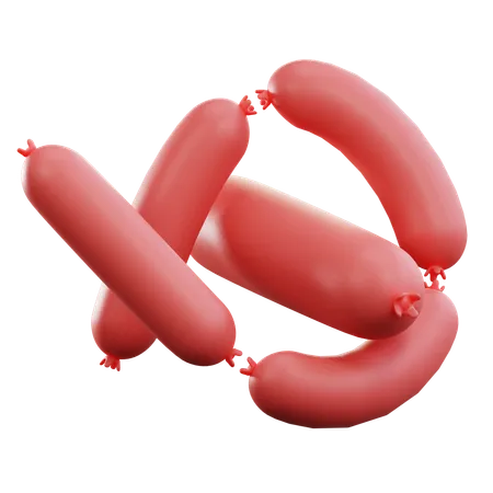 Saucisse  3D Icon