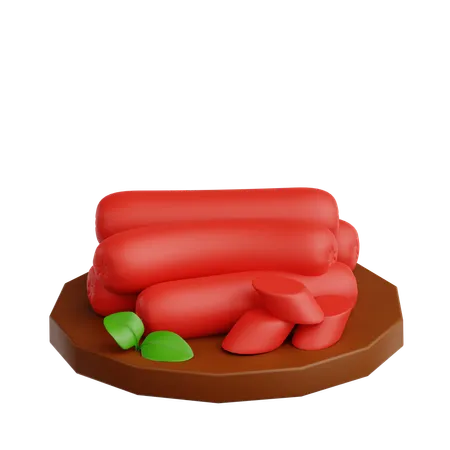 Saucisse  3D Icon