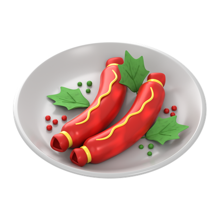 Saucisse  3D Icon