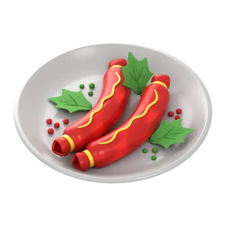 Saucisse  3D Icon