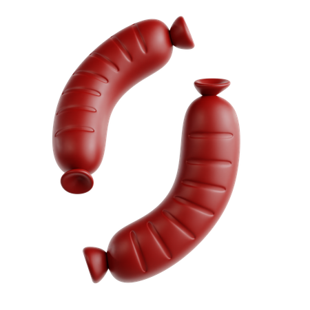 Saucisse  3D Icon