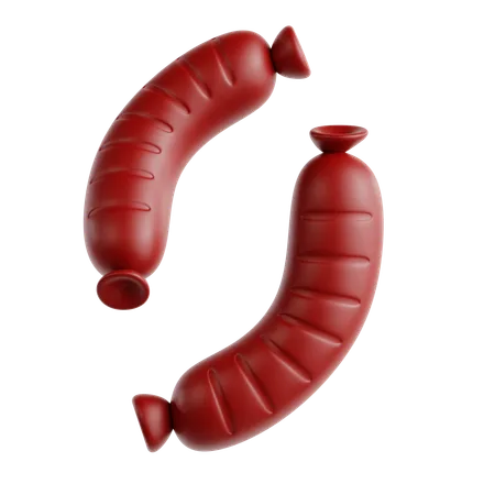 Saucisse  3D Icon