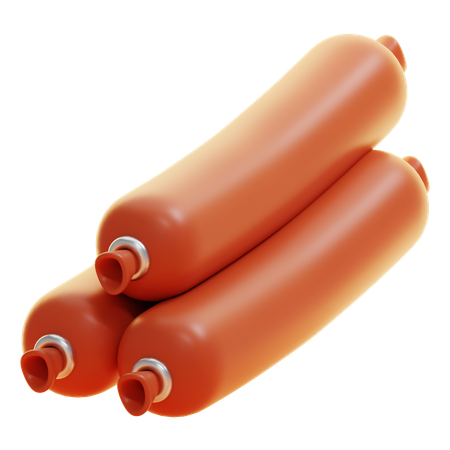 Saucisse  3D Icon