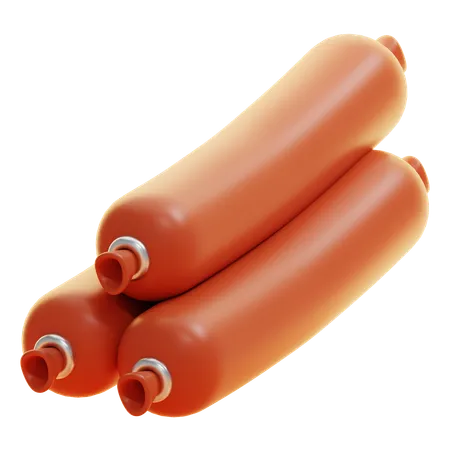 Saucisse  3D Icon