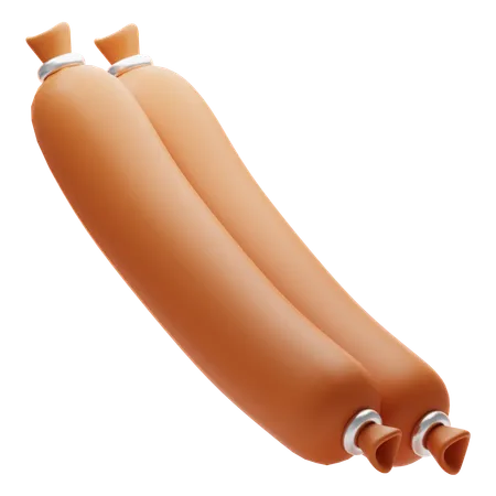 Saucisse  3D Icon