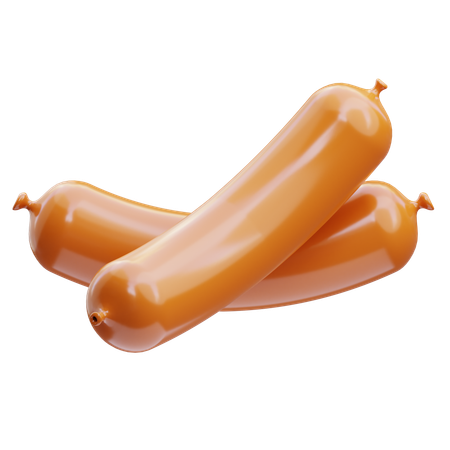 Saucisse  3D Icon