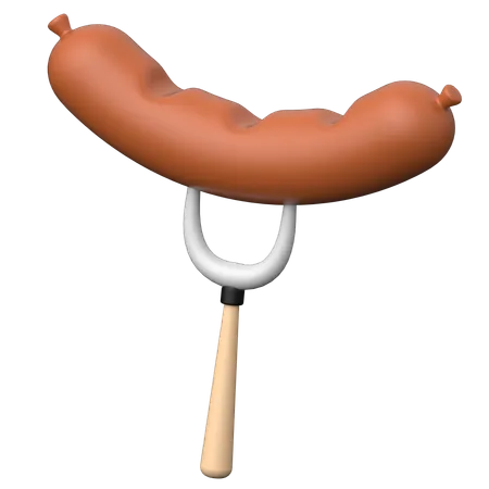 Saucisse  3D Icon