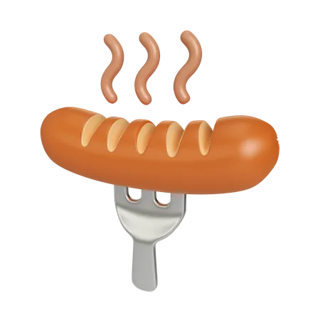 Saucisse  3D Icon