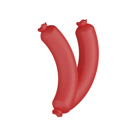 Saucisse  3D Icon