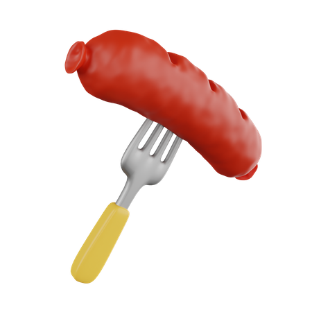 Saucisse  3D Icon