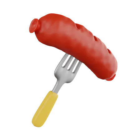 Saucisse  3D Icon