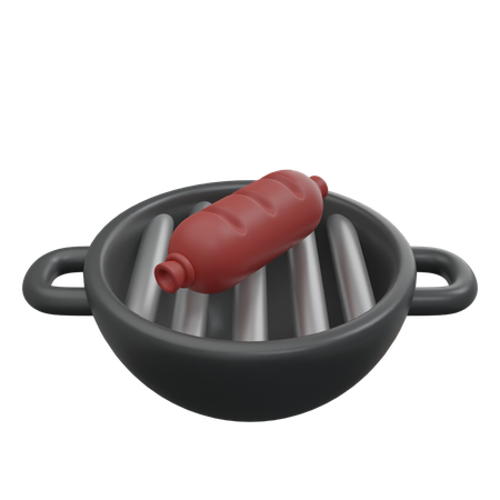 Grill à saucisses  3D Icon