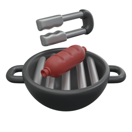 Grill à saucisses  3D Icon