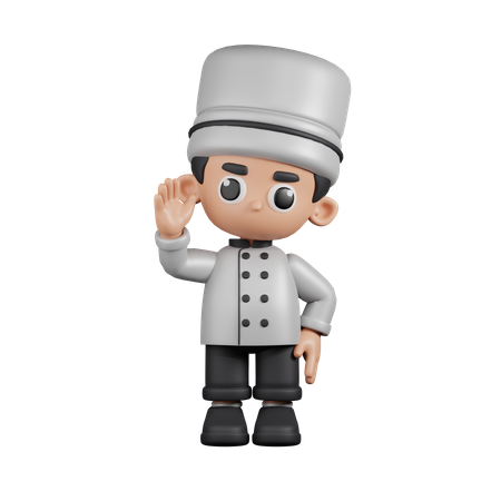 Saudação do Chef  3D Illustration