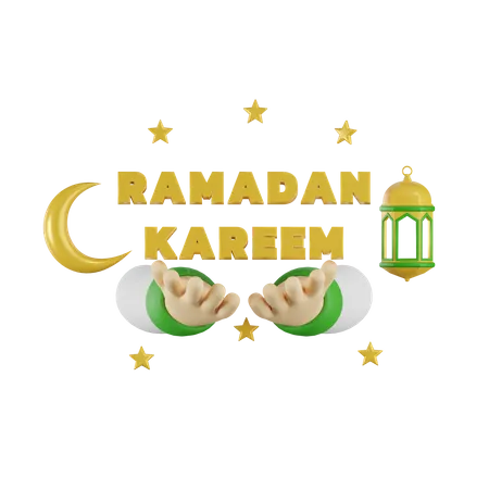 Saudações Ramadã Kareem  3D Icon