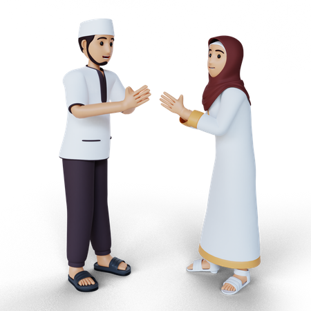 Saudações muçulmanas no Ramadã  3D Illustration