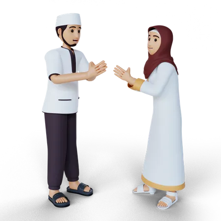Saudações muçulmanas no Ramadã  3D Illustration