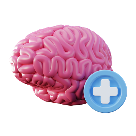 Saúde cerebral estilizada  3D Icon