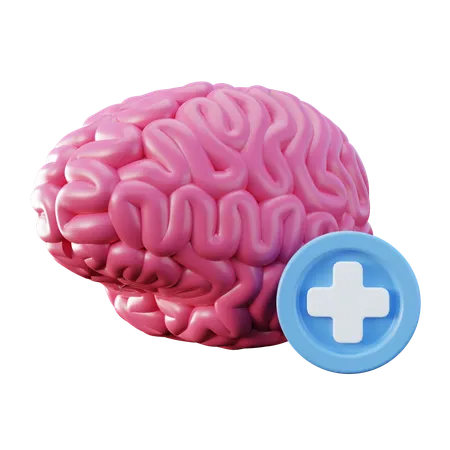 Saúde cerebral estilizada  3D Icon