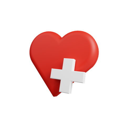 Saúde do coração  3D Icon