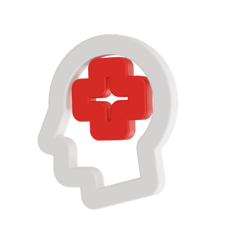 Saúde mental  3D Icon
