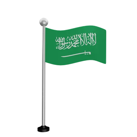Saudi Arab Flag  3D Illustration