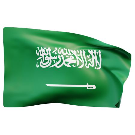 サウジアラビアの国旗  3D Icon