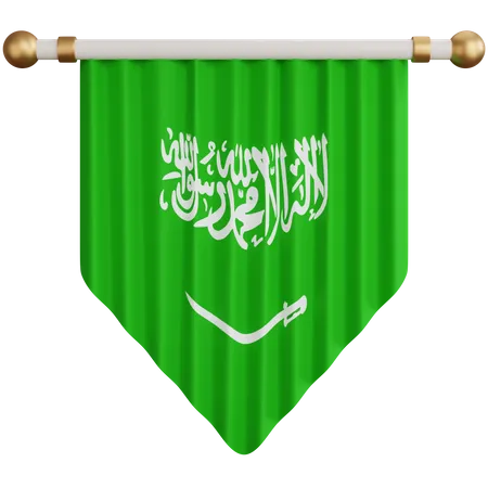 3 D Rendering Ornament Saudi Arabia National Flag Isolated 3D Icon