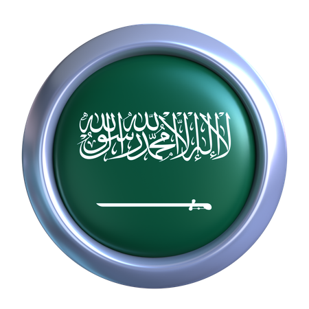 Saudi Arabia Flag Emblem  3D Icon
