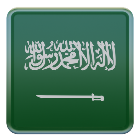 Saudi Arabia Square Flag  3D Icon