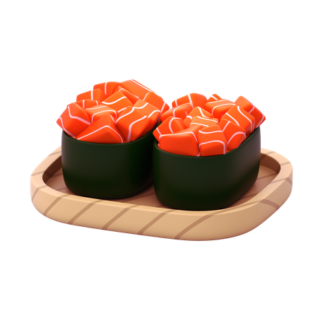 Saumon Gunkan  3D Icon